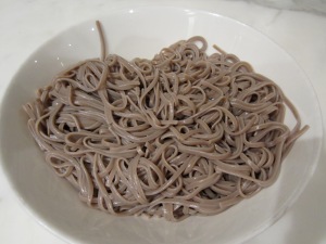 Gray noodles look gross, but they taste good.
